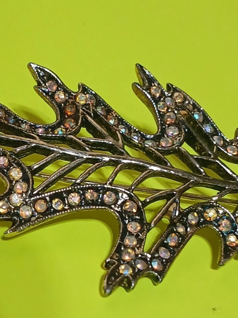 Silver-Tone Leaf Filigree Brooch - Women's Jewelry